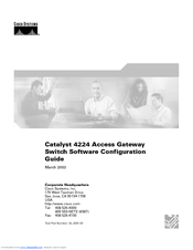 Cisco Catalyst 4224 Software Configuration Manual