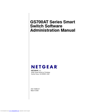 Netgear GS724AT - ProSafe Gigabit Smart Switch Software Administration Manual