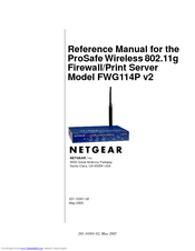 Netgear FWG114Pv2 - Wireless Firewall With USB Print Server Reference Manual