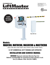 Chamberlain LiftMaster MEGA SPRINT Installation And Service Manual