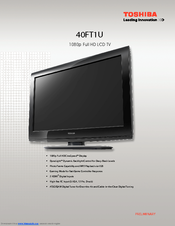 Toshiba 40FT1U Specifications