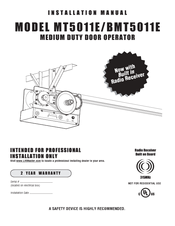 Chamberlain MT 5011E Installation Manual
