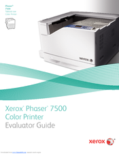 Xerox 7500/DN - Phaser Color LED Printer Evaluator Manual
