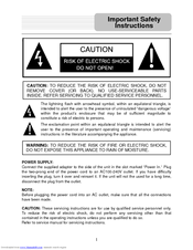 Nextar Q3-12 Important Safety Instructions Manual