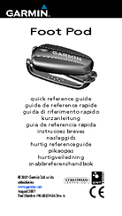 Garmin FOOT POD Quick Reference Manual