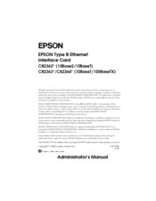 Epson C82363 Administrator's Manual