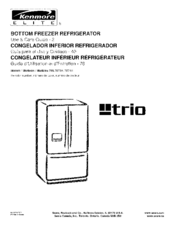 Kenmore 7874 - Elite 24.7 cu. Ft. Bottom-Freezer Refrigerator Use And Care Manual