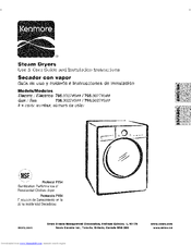 Kenmore 8044 - 7.3 cu. Ft. Electric Dryer Use And Care Manual