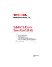 Toshiba L45-S7423 - Satellite - Pentium Dual Core 1.46 GHz User Manual