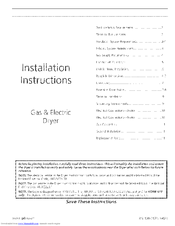 Electrolux FEQ1442ES Installation Instructions Manual