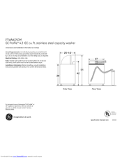 GE Profile PTWN6250M Dimensions And Installation Information