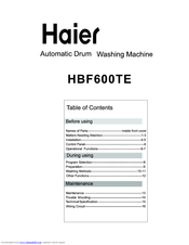 Haier HBF600TE User Manual