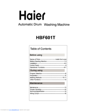 Haier HBF601T User Manual