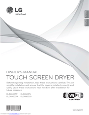 LG SteamDryer DLGX6002V Owner's Manual