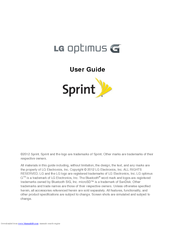 LG LS970 Sprint User Manual