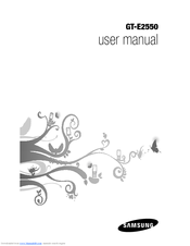 Samsung GT-E2550 Monte Slider User Manual