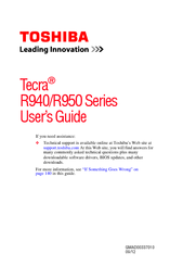 Toshiba Tecra R950 User Manual