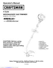 Craftsman 79194 - 29cc 4 Cycle Gas Trimmer Operator's Manual