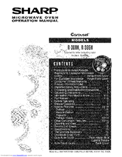 Sharp Carousel R-308H Operation Manual