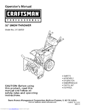 Craftsman Professional 247.88830 Operator's Manual