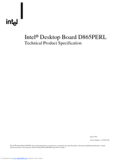 Intel BLKD865PERL Technical Product Specification