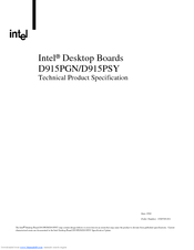 Intel BOXD915PGNL - Desktop Board D915PGNL Technical Product Specification