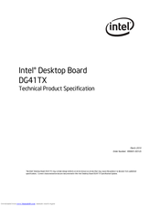 Intel DG41TX Technical Product Specification