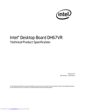 Intel DH67VR Technical Product Specification