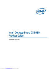 Intel DX58SO - Desktop Board Extreme Series Motherboard Product Manual
