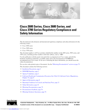 Cisco VIC-2FXO - 3600 Voice Interface Card-Fxo 2600/3600 Safety Information Manual
