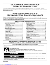 Whirlpool YWMH1162XVS Installation Instructions Manual