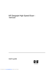 HP Designjet High Speed Dryer User Manual