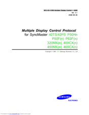 Samsung SyncMaster P50FN Control Protocol