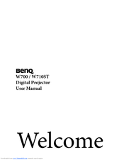 BenQ W700 User Manual