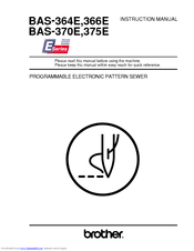 Brother BAS-375E Instruction Manual