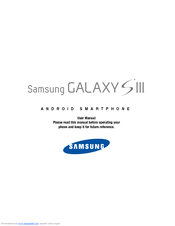 Samsung Galaxy S III SCH-R530 User Manual