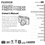 FujiFilm Finepix F750EXR Owner's Manual