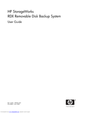HP AJ765A - StorageWorks RDX Removable Disk Backup System User Manual