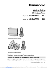 Panasonic KX-TGP550 T02 Quick Manual