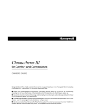 Honeywell T8631A Owner's Manual