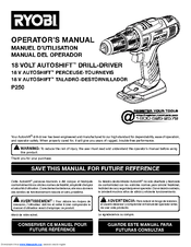 Ryobi P250 Operator's Manual