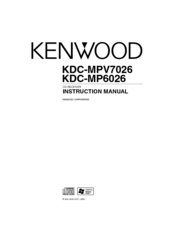 KENWOOD KDC-MPV7026 Instruction Manual