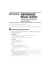 KENWOOD KDCX791 - Excelon CD/MP3/WMA Receiver Installation Manual