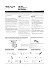 KENWOOD KDV-7241 Installation & Connection Manual