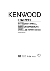 KENWOOD KDV-7241 Instruction Manual