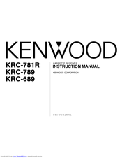 KENWOOD KRC-781R Instruction Manual