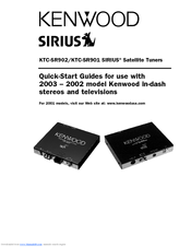 KENWOOD KTC-SR902 - Sirius Satellite Radio Tuner Quick Start Manuals