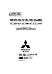 Mitsubishi MZ360228EX(DNX7200AM4) Instruction Manual