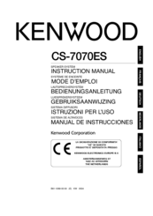 KENWOOD CS-7070ES Instruction Manual