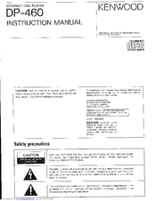 KENWOOD DP-460 Instruction Manual